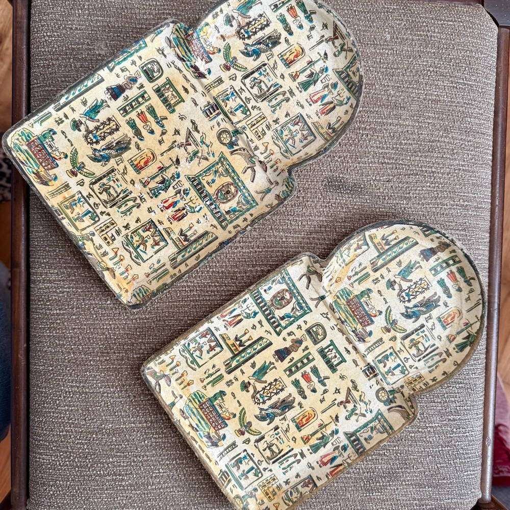 Alfred E Knobler Alcohol Proof Japan Egyptian Themed Snack Dishes